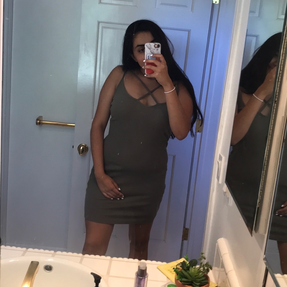 Strappy Mini Soot Bodycon Dress